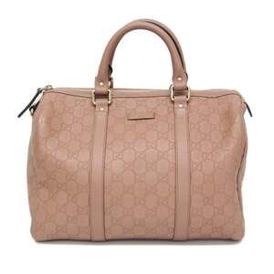 GUCCI Cream Leather Boston Bag